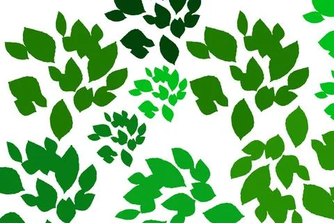 Green Leaf Silhouette Pattern Background with Botanical Nature Inspired Abs.. Stock Illustration