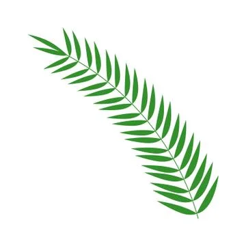 Green leaf Silhouette with ramifications Stock Illustration