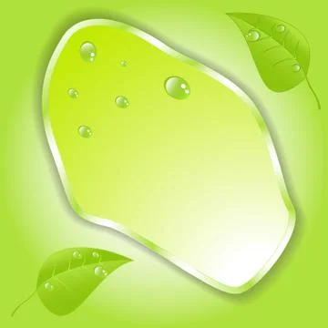 Green leaf with space for text. Vector. EPS10 스톡 일러스트