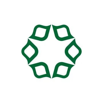 Green Leaf Star Logo Template Illustration Design Illustration Design. Vector Stock Illustration
