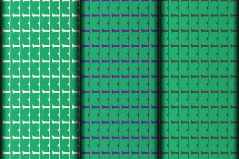 Green leaf style vector eps seamless pattern design. Stock Illustration