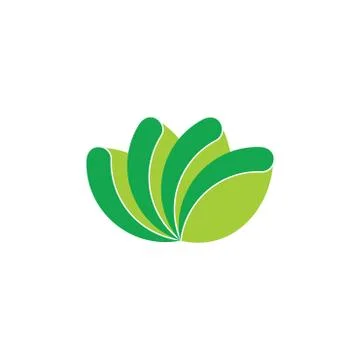 Green leaf swirl decoration vector Stock Illustration