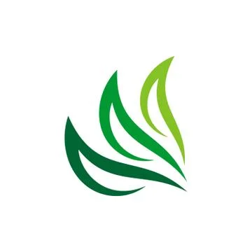 Green Leaf Swoosh Logo Template Illustration Design. EPS 10. Stock Illustration