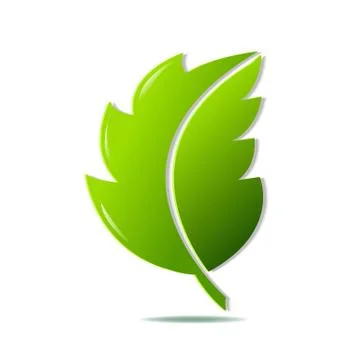 Green leaf symbol Stock Illustration
