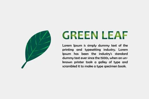 Green leaf vector design, leaves icon, environment eco sign Stock Illustration
