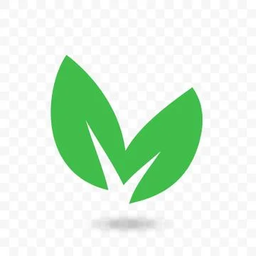 Green leaf vector eco bio icon Stock-Illustration