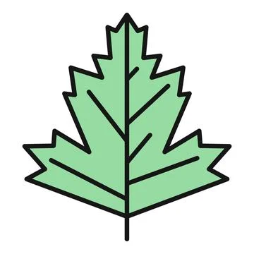 Green leaf vector icon representing nature and ecology イラスト素材