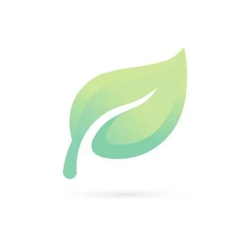 Green Leaf Vector Illustration Logo Isolated On White Background Asset Stock Illustration