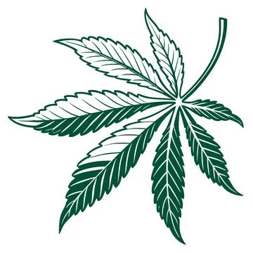 Green Leaf Vector Illustration Simple Flat Design (1) vector illustration d.. Illustrazione stock