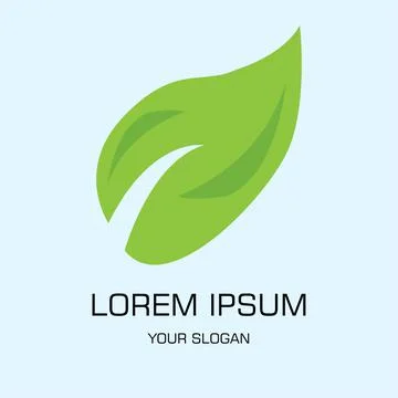 Green leaf vector logo design Stock-Illustration