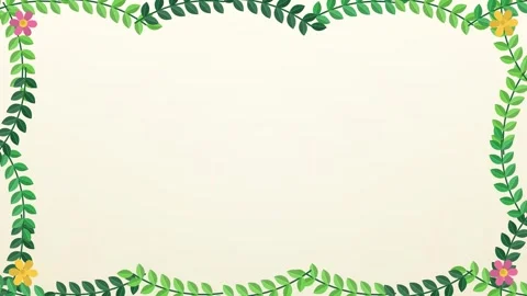 Green leaf vine border frame swaying around an empty copy space Vídeo Stock 348618423