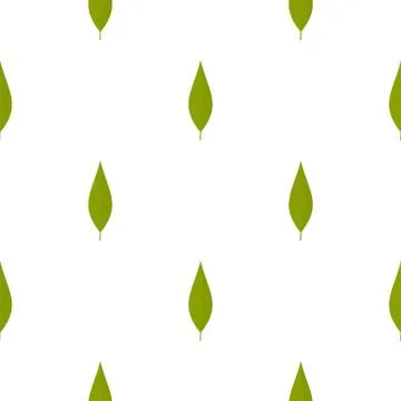 Green leaf of willow pattern seamless Stock Illustration