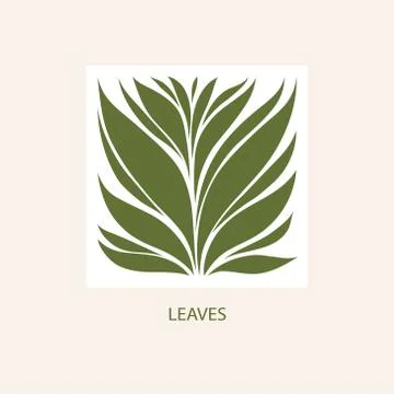 Green Leaflets Logo abstract design. Plant with Leaves sign. Flo Stock Illustration