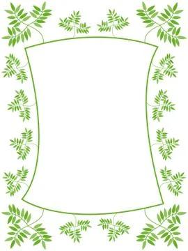 Green leafs frame Stock Illustration