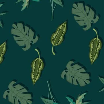Green leafs pattern Stock Illustration