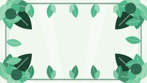 Green leafy border design element frame. Stock Footage 337394084