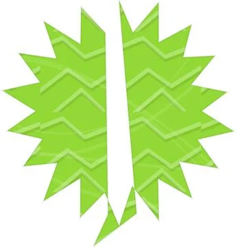 Green leafy explosion vector icon Stock Illustration