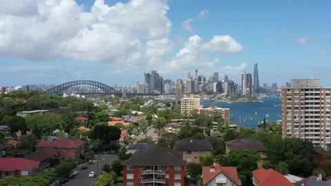 Green leafy suburb on Sydney North Shore – residential houses in 4k. Stock Footage 148415664