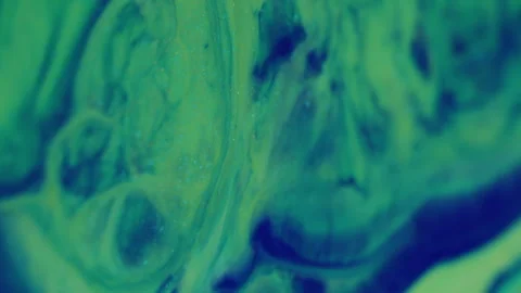 Green leak paint overflow smooth stream stone Stock Footage 303832248