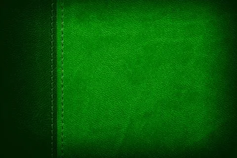 Green leather background Stock Photos