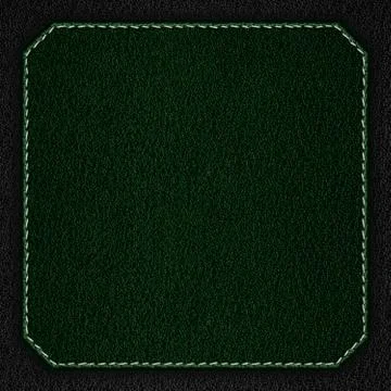 Green leather background with white seam Stock Illustration