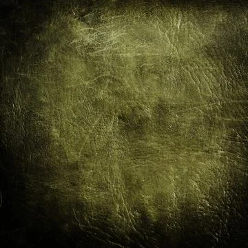 Green  leather texture or background, square format Stock Photos