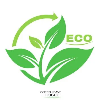 Green leave  logo 01 Stock Illustration