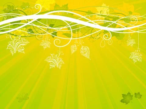 Green leaves background. Stock Illustration