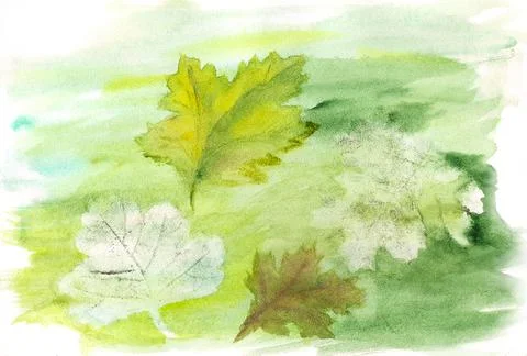 Green leaves background Stock Illustration