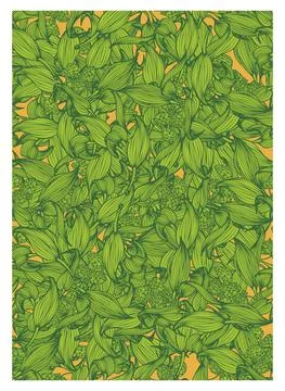 Green leaves background Stock Illustration