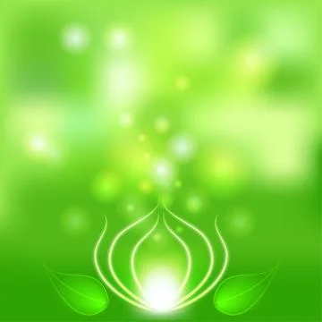 Green leaves blurred background Stock-Illustration