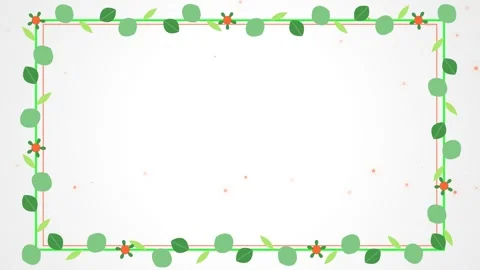 Green leaves border frame design element. Stock Footage 337394082
