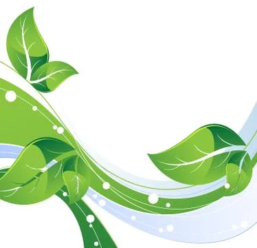 Green leaves. conceptual image. Stock Illustration