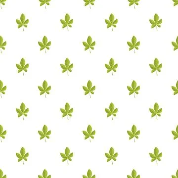 Green leaves creating fresh seamless nature pattern Stock Illustration