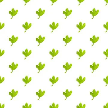 Green leaves creating a repeating botanical pattern Stock Illustration