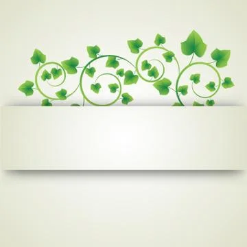 Green leaves curls Stock Illustration