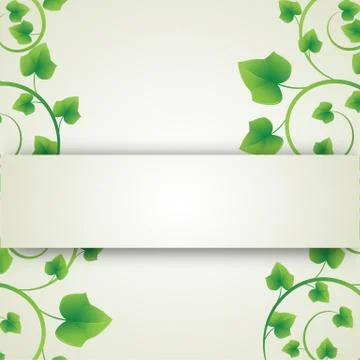 Green leaves curls Stock Illustration