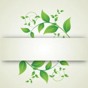 Green leaves curls Stock Illustration
