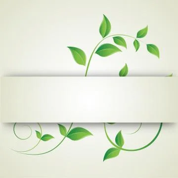 Green leaves curls Illustrazione stock
