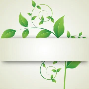 Green leaves curls Stock Illustration