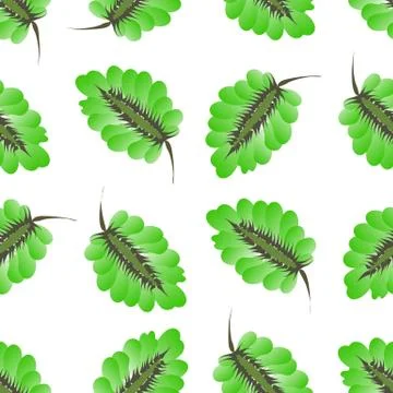 A green leaves decorative pattern. Endless background. Seamless tile pattern Stock Illustration