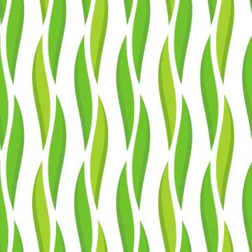 Green leaves decorative seamless pattern. Stock Illustration