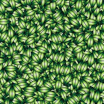 Green leaves design elements. Stock Illustration