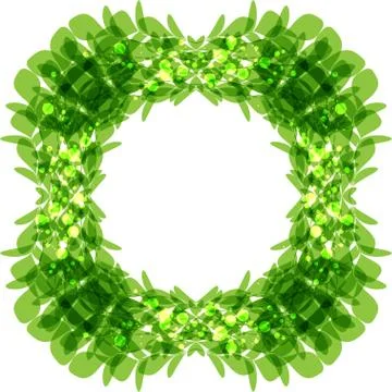 Green leaves frame Stock Illustration