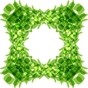 Green leaves frame Stock Illustration