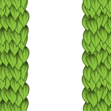 Green leaves frame Stock Illustration