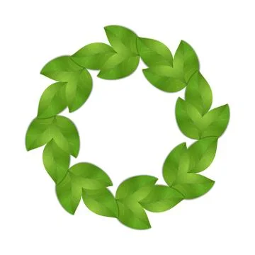 Green leaves isolated Stock Illustration