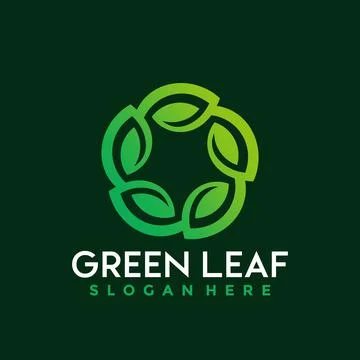 Green Leaves logo Design vector illustration 스톡 일러스트