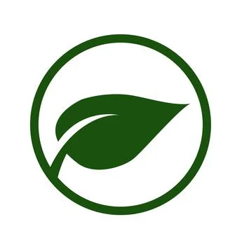 Green leaves logo vector icon Illustrazione stock