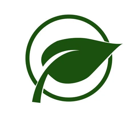 Green leaves logo vector icon Stock Illustration